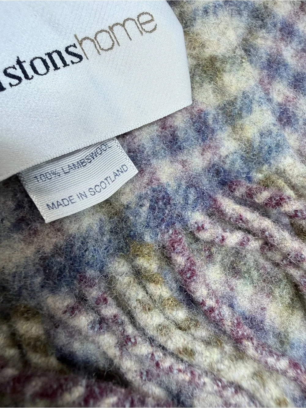 Johnston’s of Elgin Johnston’s Home Made in Scotland Lambs Wool sz 72x56 Blanket